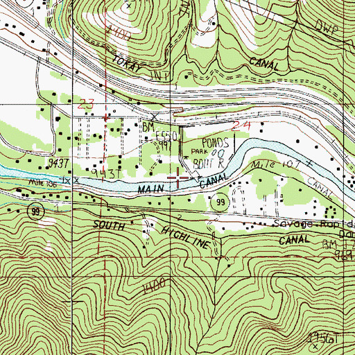 Topographic Map of Pearce Riffle Park Boat Ramp, OR