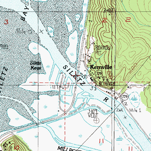 Topographic Map of Siletz Moorage, OR