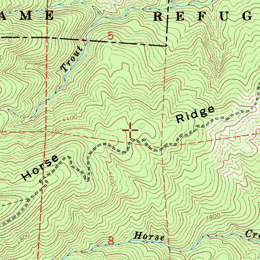 Topographic Map of Horse Ridge, CA