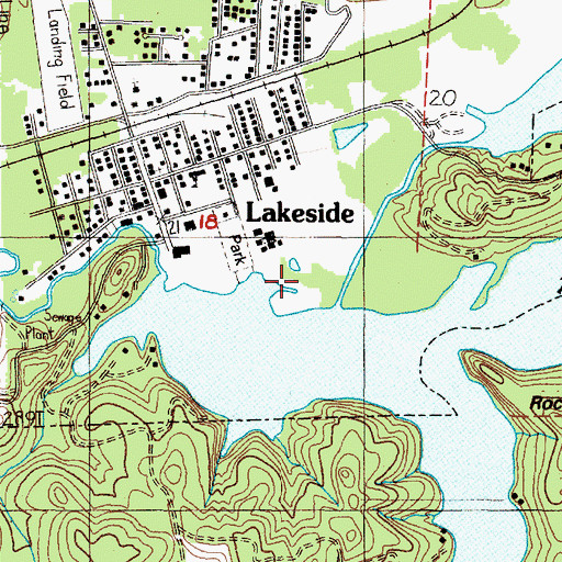 Topographic Map of Osprey Point Marina, OR