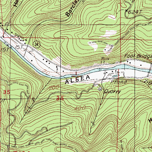 Topographic Map of Barkleys Boat Launch, OR