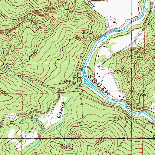 Topographic Map of Baker Creek Boat Ramp, OR
