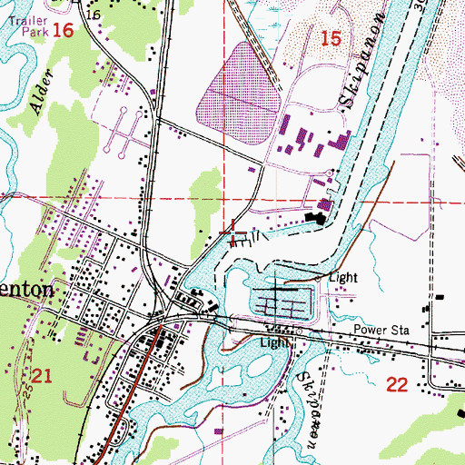 Topographic Map of Skipanon Marina, OR