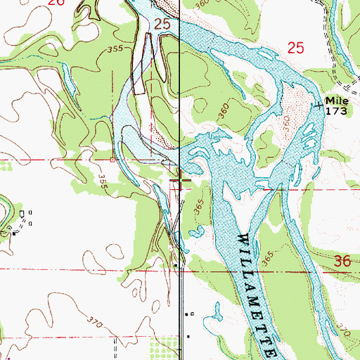 Topographic Map of Hileman Landing Boat Ramp, OR