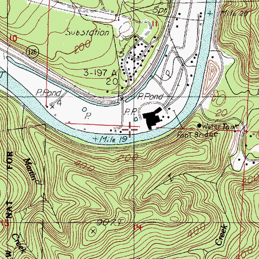 Topographic Map of Mapleton Landing Boat Ramp, OR
