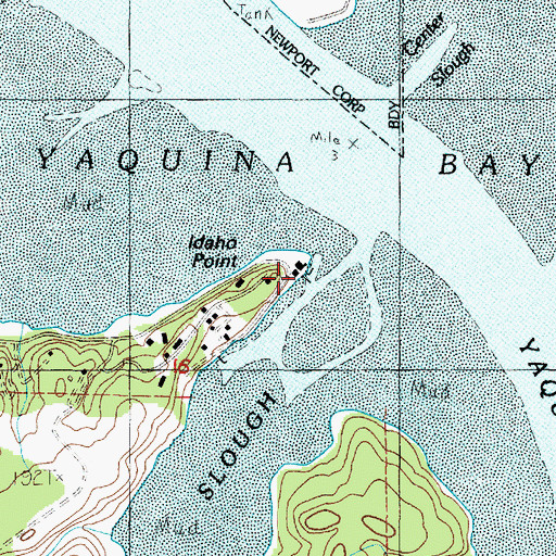 Topographic Map of Idaho Point Marina Boat Ramp, OR