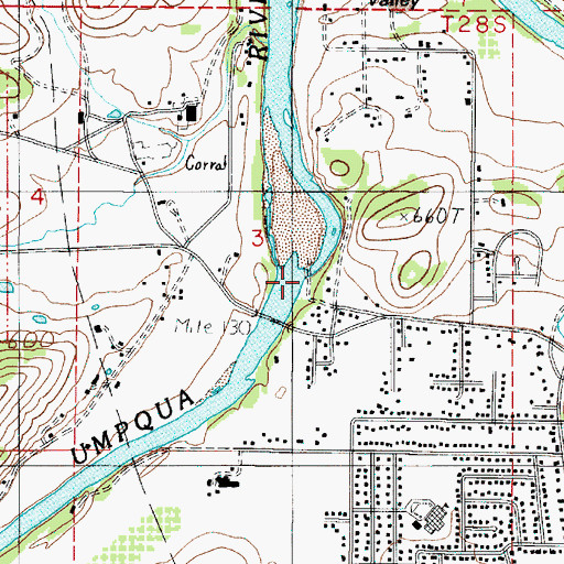 Topographic Map of Happy Valley County Park Boat Ramp, OR