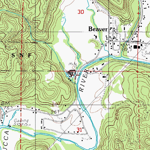 Topographic Map of Bixby County Drift Boat Launch, OR