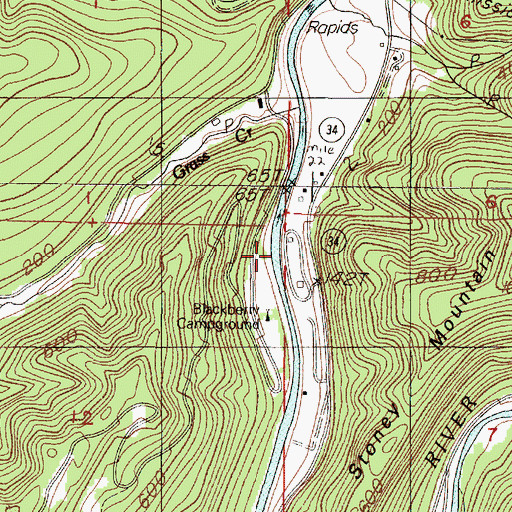 Topographic Map of Blackberry Park Boat Launch, OR