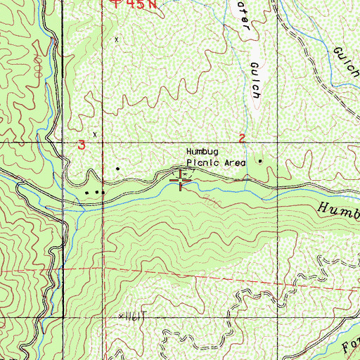 Topographic Map of Humbug Guard Station, CA