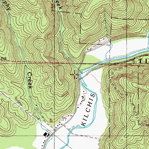 Topographic Map of Mapes Creek County Drift Boat Launch, OR