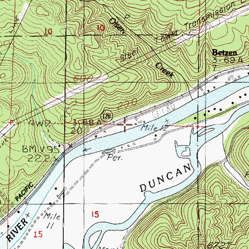Topographic Map of Midway Dock Hoist, OR