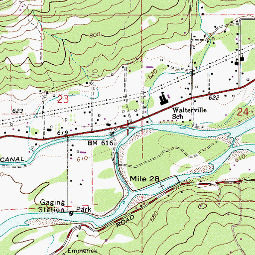 Topographic Map of Emmerich Landing Pole Slide, OR