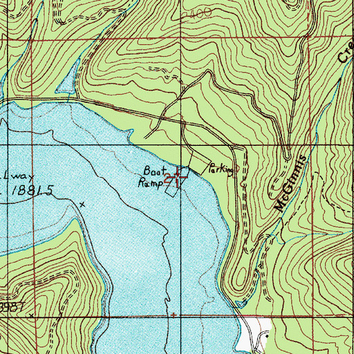 Topographic Map of Chief Miwaleta County Park Boat Ramp, OR