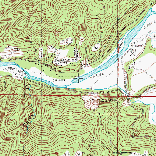 Topographic Map of Social Security Bar Boat Launch, OR