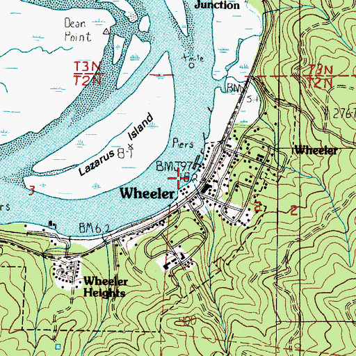Topographic Map of Wheeler Public Boat Ramp, OR
