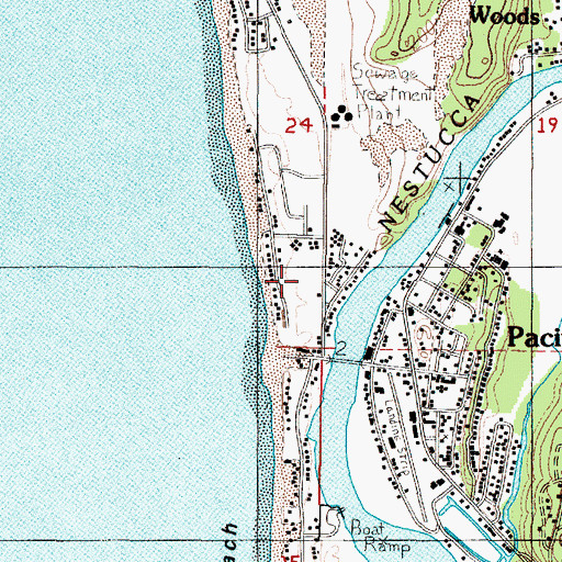 Topographic Map of Kiawanda Community Center Park and Ride, OR