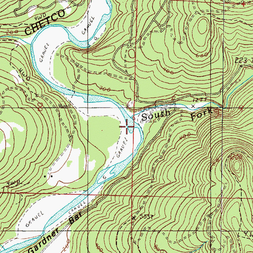 Topographic Map of South Fork Boat Launch, OR