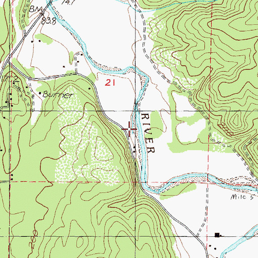 Topographic Map of Iron Head Boat Launch, OR