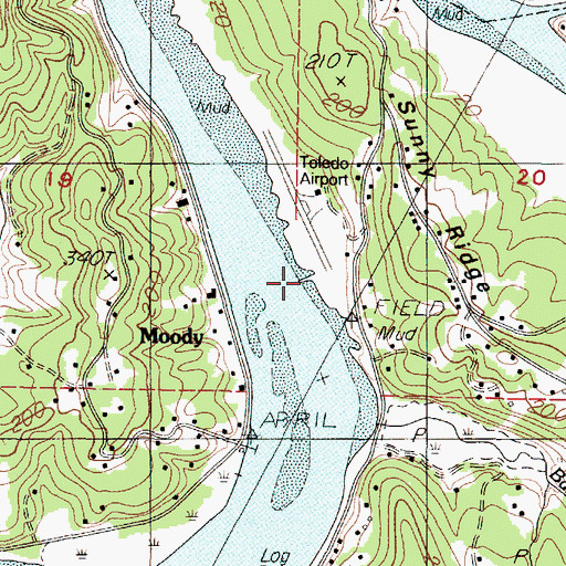 Topographic Map of Port of Toledo Boat Ramp, OR