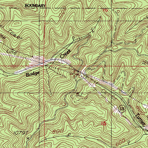 Topographic Map of Knowles Creek Tunnel / Ralph A Peterson Tunnel 7139, OR