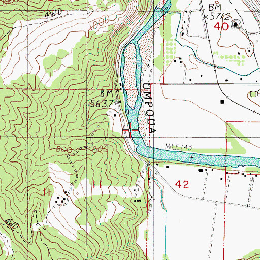 Topographic Map of Weigle Landing, OR