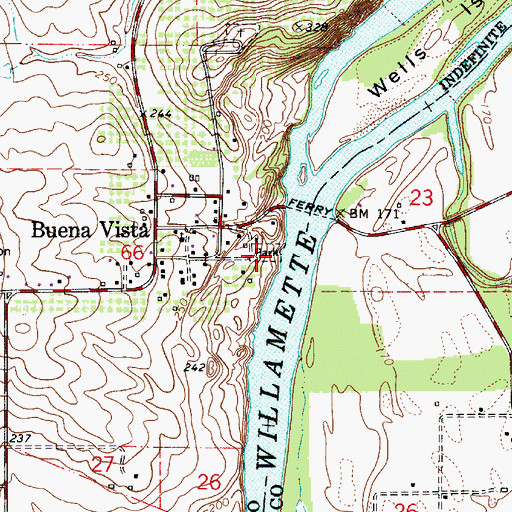 Topographic Map of Polk County Park Public Boat Ramp, OR