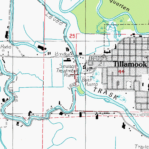 Topographic Map of Carnahan City Park Boat Ramp, OR