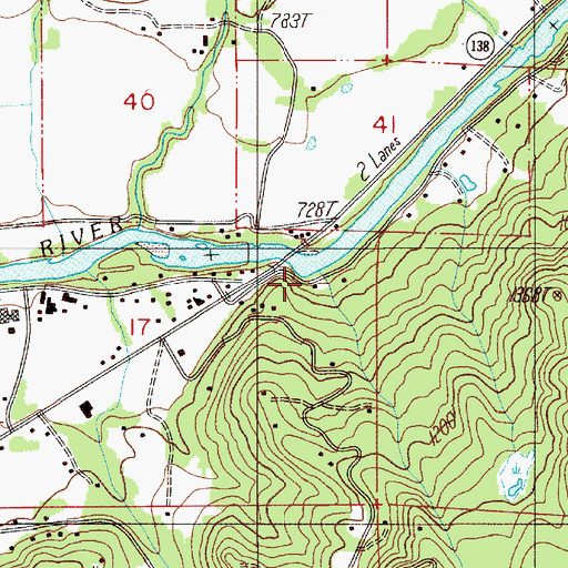 Topographic Map of Lone Rock Wayside County Park Boat Launch, OR