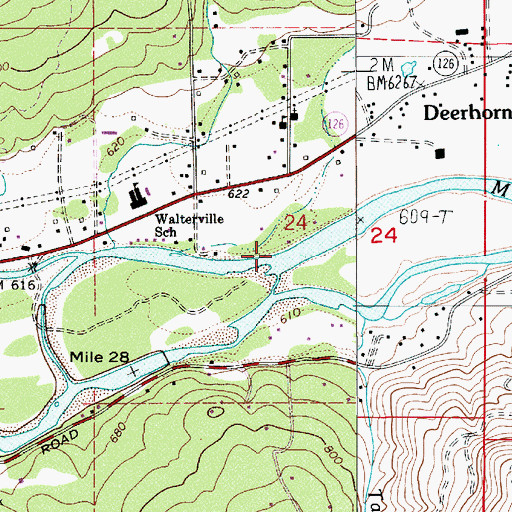 Topographic Map of Walterville Boat Ramp, OR