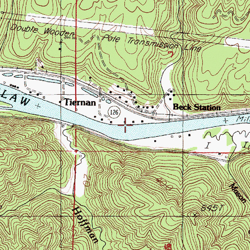 Topographic Map of Tiernan Boat Ramp, OR