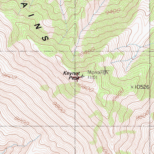 Topographic Map of Inyo Mountains, CA