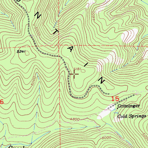 Topographic Map of Iron Mountain Ridge, CA