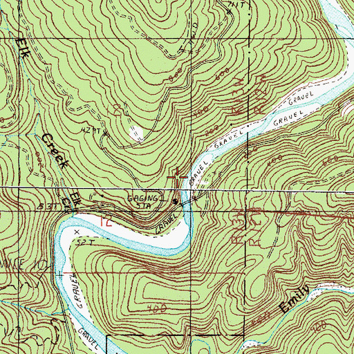 Topographic Map of Ice Box Hole Boat Launch, OR