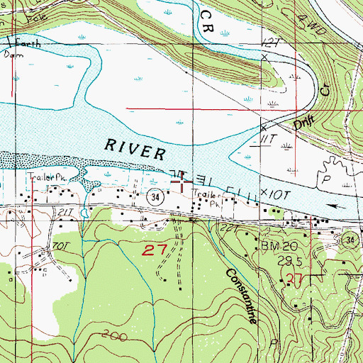 Topographic Map of Drift Creek Landing, OR