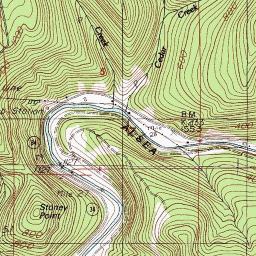 Topographic Map of Riveredge Boat Launch, OR