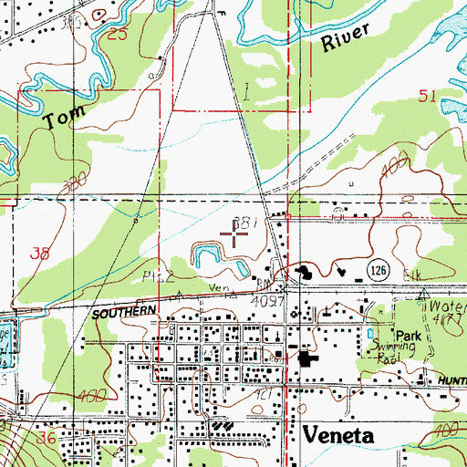 Topographic Map of Lane Transit District Park and Ride, OR