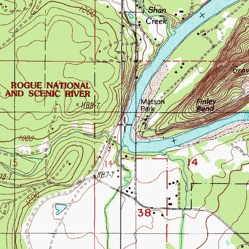 Topographic Map of Matson Park Boat Launch, OR