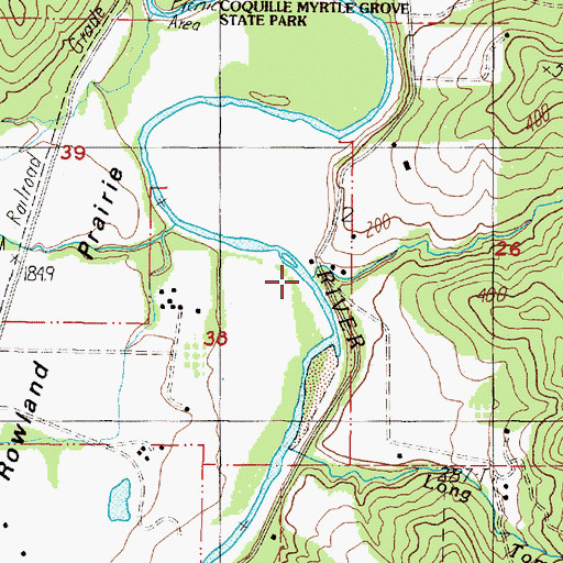 Topographic Map of Beaver Creek Boat Ramp, OR