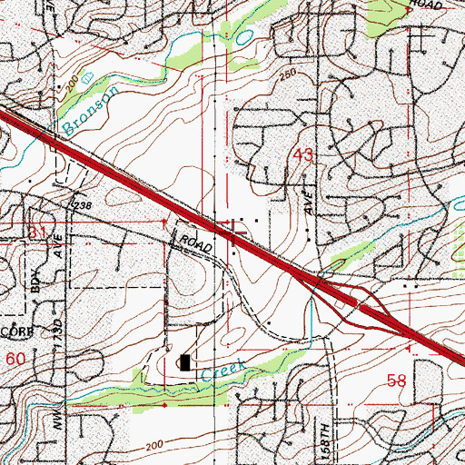 Topographic Map of Somerset Christian Church Park and Ride, OR