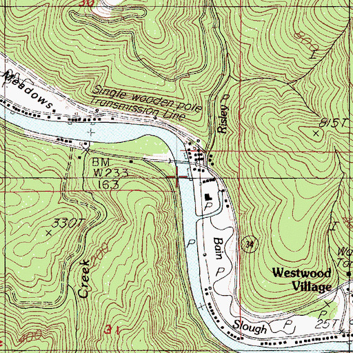 Topographic Map of Taylors Landing, OR