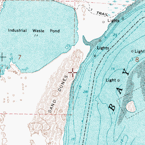 Topographic Map of North Spit Boat Dock, OR