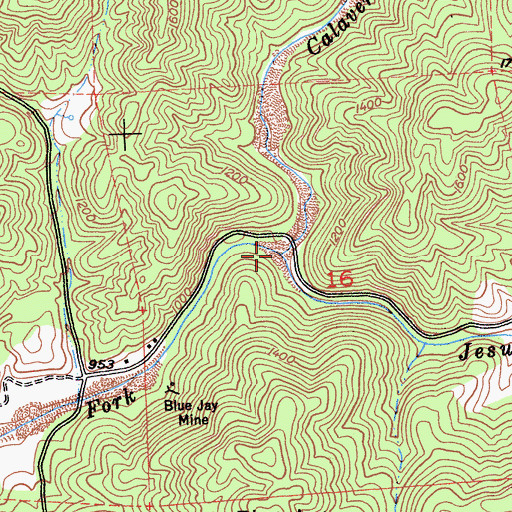 Topographic Map of Jesus Maria Creek, CA