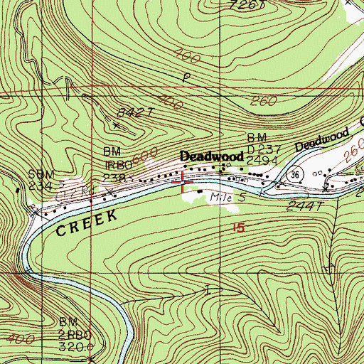 Topographic Map of Deadwood Boat Ramp, OR