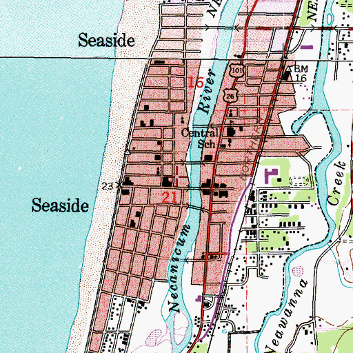 Topographic Map of Quatat Marine Park Boat Launch, OR