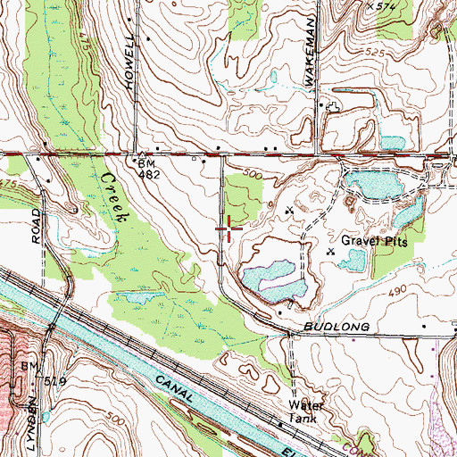 Topographic Map of Perinton Industrial Park, NY