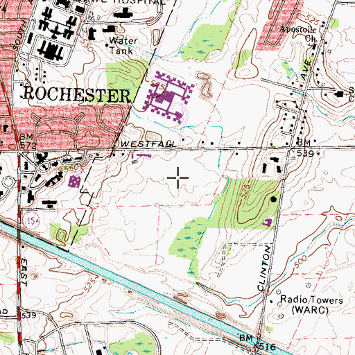 Topographic Map of Brighton Meadows Business Park, NY