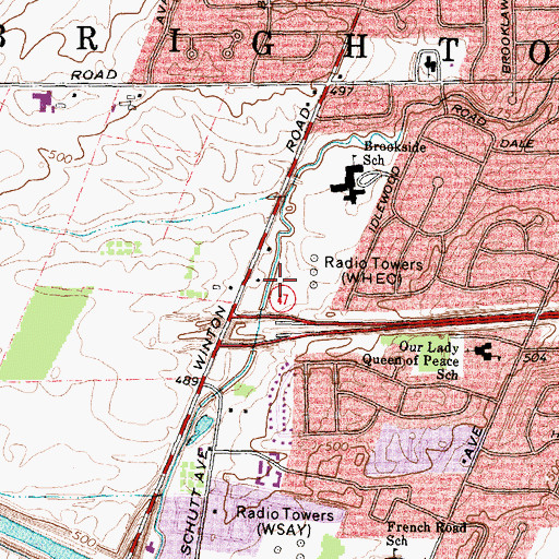 Topographic Map of Cambridge Place Corporate Center, NY