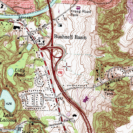 Topographic Map of Corporate Crossings Office Campus, NY