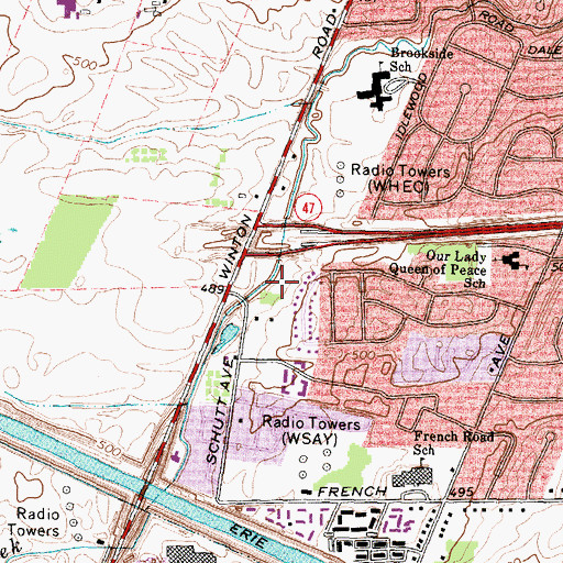 Topographic Map of Crossbridge Office Park, NY
